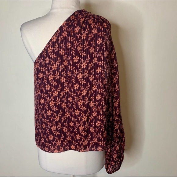 Ulla Johnson Enid floral one shoulder blouse Sz 4 - Picture 4 of 4